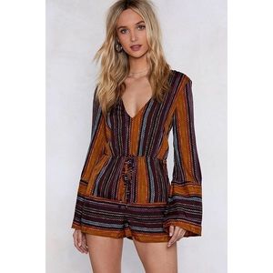 NWOT Nasty Gal Striped Romper